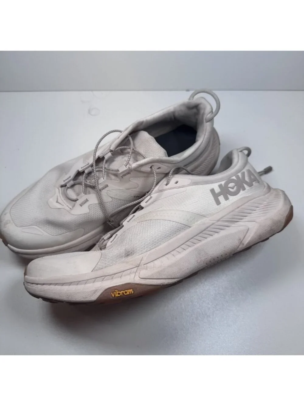 Hoka Transport Sneaker Eggnog Cordura Vibram Women's 9.5 42 Athletic Running